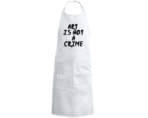Kuchyňská zástěra Art is not a crime