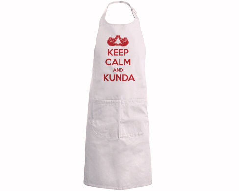 Kuchyňská zástěra Keep calm and Kunda