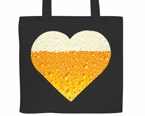 Plátěná nákupní taška Pivní srdce