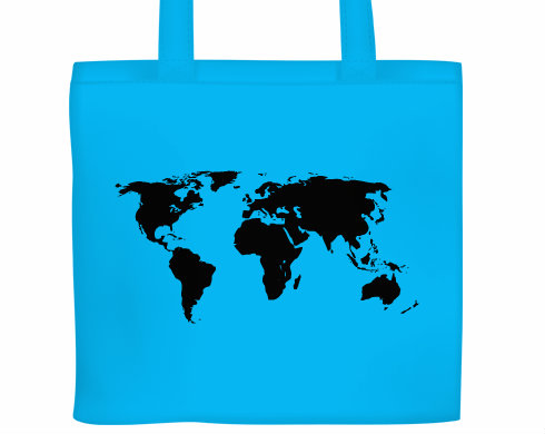 Plátěná nákupní taška Mapa světa