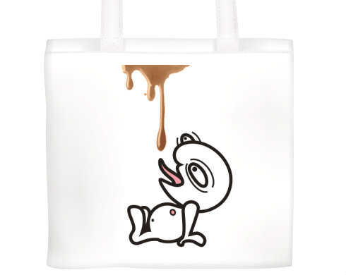Plátěná nákupní taška Panák káva