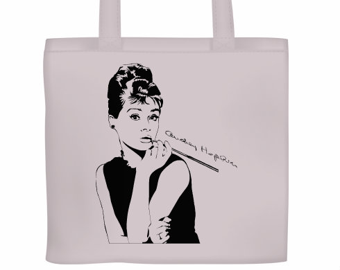 Plátěná nákupní taška Audrey Hepburn