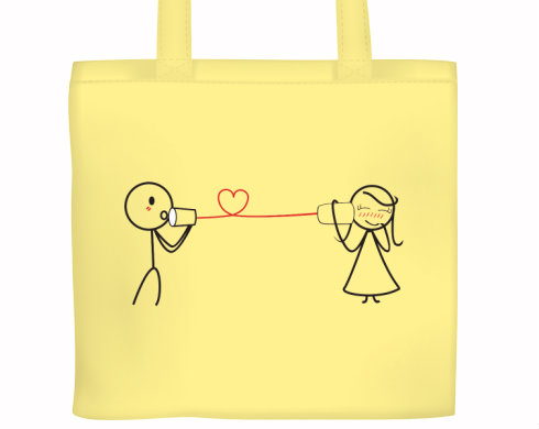 Plátěná nákupní taška Love call