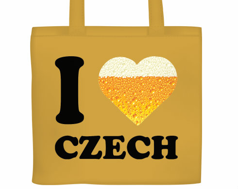 Plátěná nákupní taška I love czech beer
