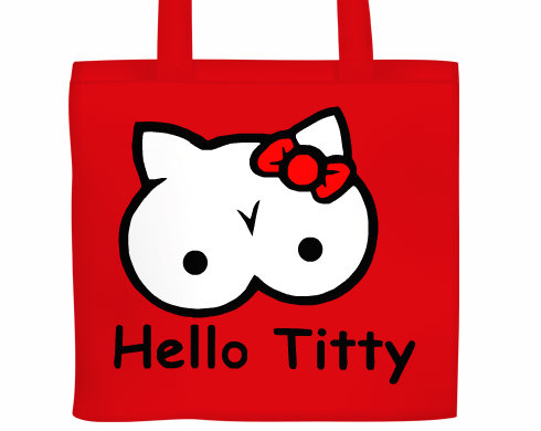 Plátěná nákupní taška Hello titty