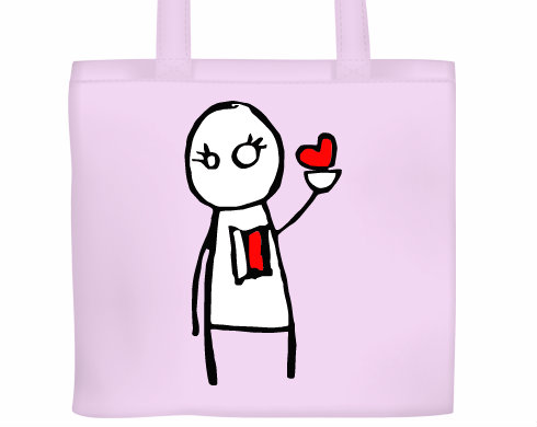Plátěná nákupní taška Give heart