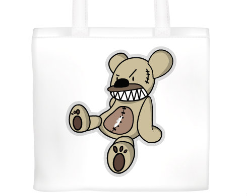 Plátěná nákupní taška Angry teddy