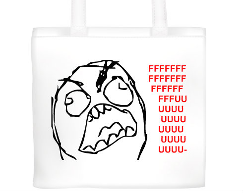 Plátěná nákupní taška MEME Rage guy