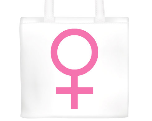 Plátěná nákupní taška Žena pohlaví symbol