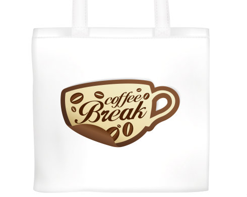 Plátěná nákupní taška Coffee break