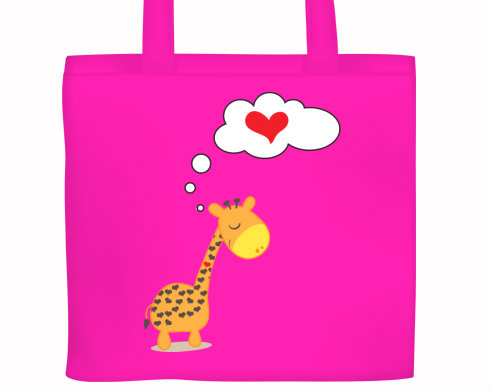 Plátěná nákupní taška Zamilovaná žirafa