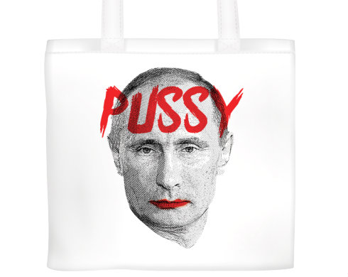 Plátěná nákupní taška Pussy Putin