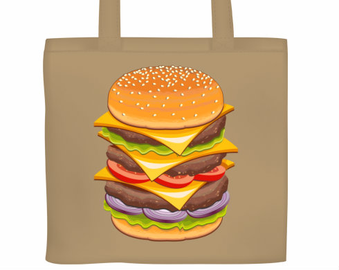 Plátěná nákupní taška Hamburger
