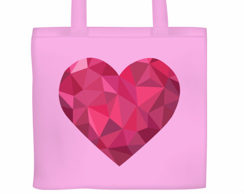 Plátěná nákupní taška Srdce mozaika