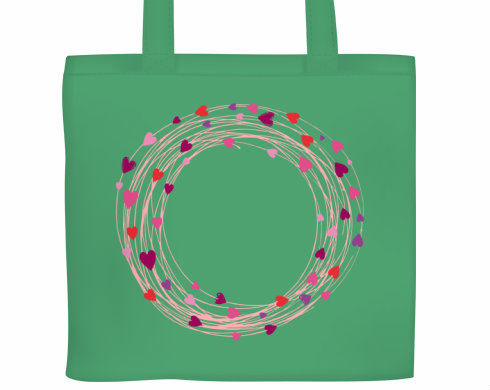 Plátěná nákupní taška Srdcový kruh