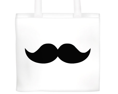 Plátěná nákupní taška moustache