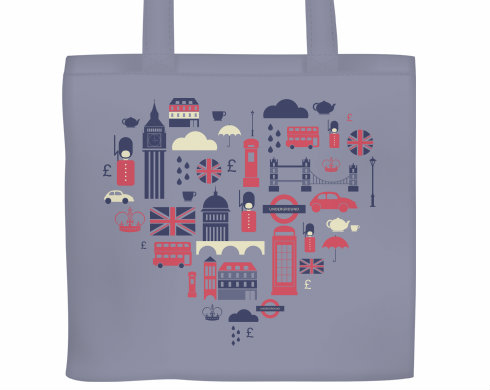 Plátěná nákupní taška London love