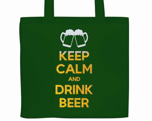 Plátěná nákupní taška Keep calm and drink beer