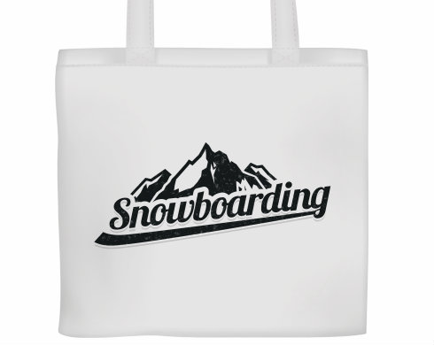 Plátěná nákupní taška Snowboarding
