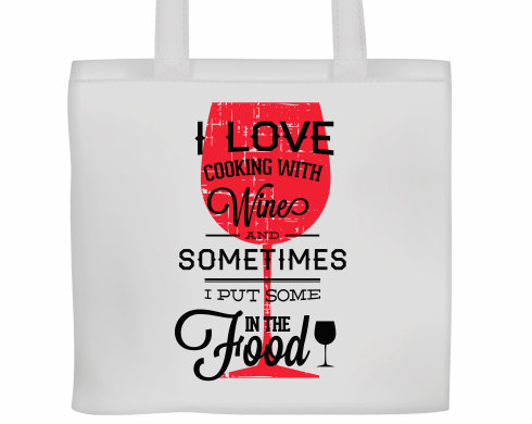 Plátěná nákupní taška I love wine