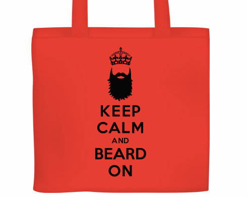 Plátěná nákupní taška Keep calm beard