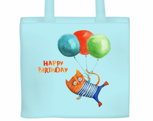Plátěná nákupní taška Happy Birthday