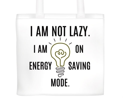 Plátěná nákupní taška Energy saving mode
