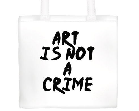 Plátěná nákupní taška Art is not a crime