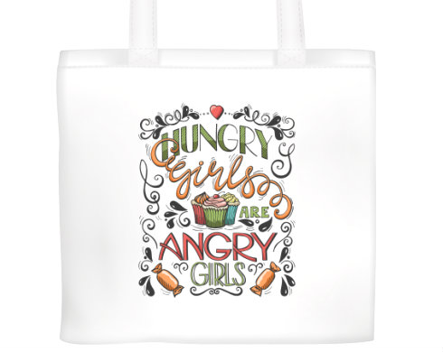 Plátěná nákupní taška Hungry girls are angry girls