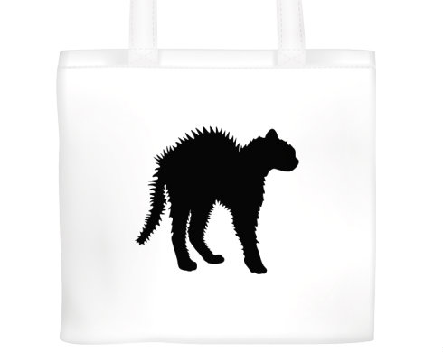 Plátěná nákupní taška Vyděšená kočka