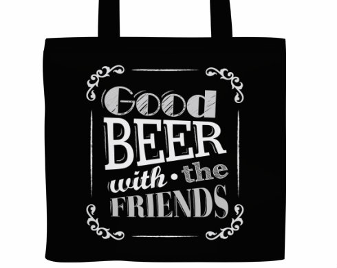 Plátěná nákupní taška Good beer with friends