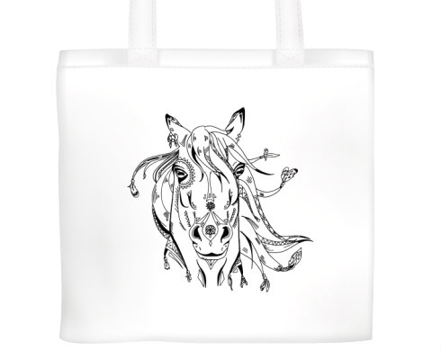 Plátěná nákupní taška Kresba koně