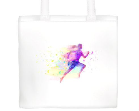 Plátěná nákupní taška Abstraktní běžec