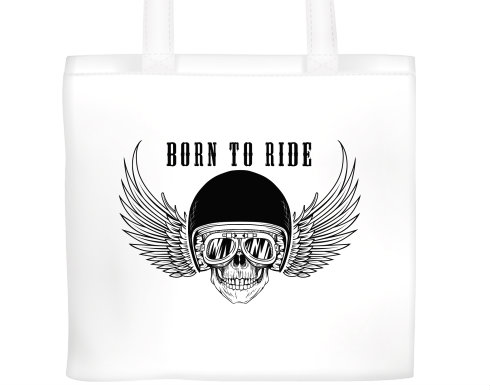 Plátěná nákupní taška Born to ride