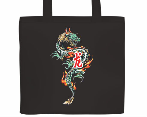 Plátěná nákupní taška Čínský drak