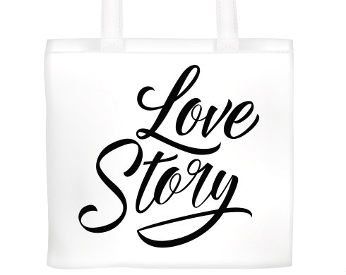 Plátěná nákupní taška Love story