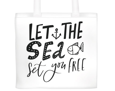 Plátěná nákupní taška Let the sea set you free