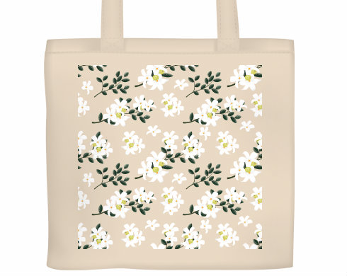 Plátěná nákupní taška Vzor - květy