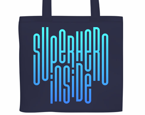 Plátěná nákupní taška Superhero inside