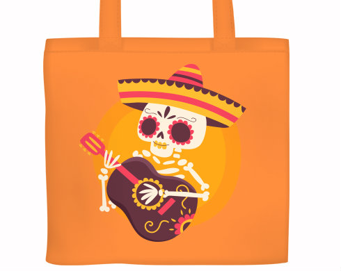 Plátěná nákupní taška Muerte lebka
