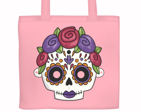 Plátěná nákupní taška Muerte lebka