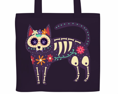 Plátěná nákupní taška Kočka muerte