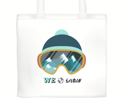 Plátěná nákupní taška Milujeme sníh