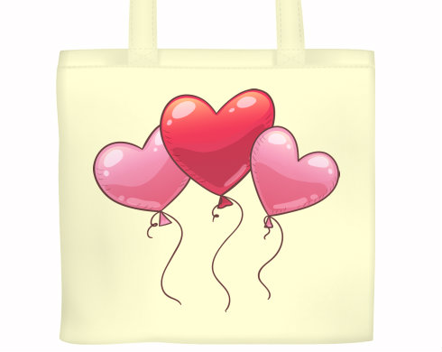 Plátěná nákupní taška heart balloon
