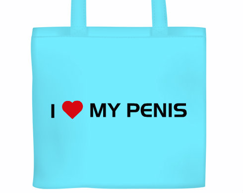 Plátěná nákupní taška I love my penis