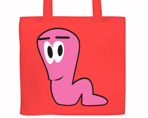Plátěná nákupní taška Worm