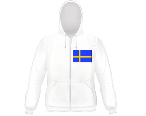 Pánská mikina na zip s kapucí Švédsko