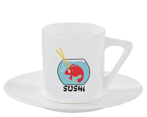 Espresso hrnek s podšálkem 100ml Sushi