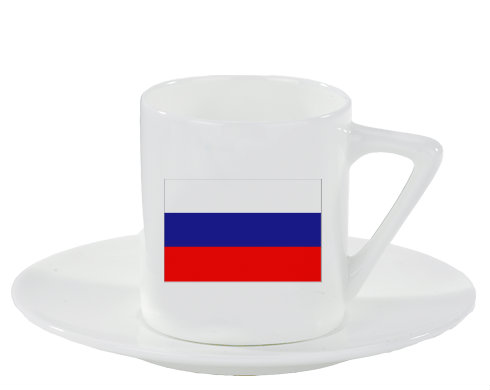 Espresso hrnek s podšálkem 100ml Rusko