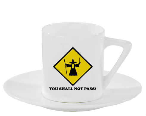 Espresso hrnek s podšálkem 100ml You shall not pass!